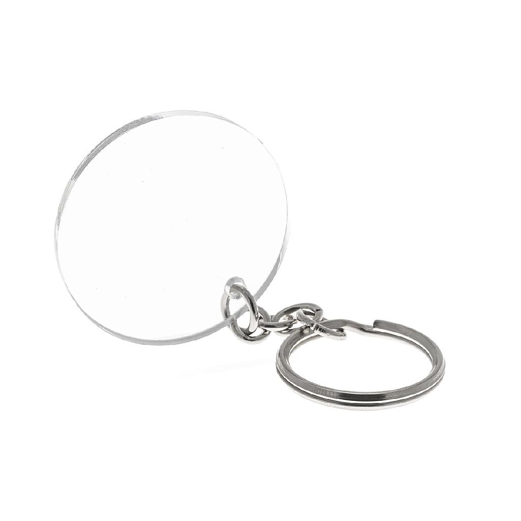 Methacrylate key-ring rounded 40mm ø 