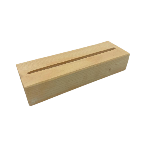 Base em madeira. Base 5,5 mm - 100 mm de comprimento 
